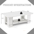 thumbnail image 4 of Costway Table Basse à 2 Niveaux Moderne, Table de Centre Cocktail avec Tablette de Rangement pour Salon, 4 of 10