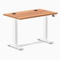 thumbnail image 1 of Desky Bureau Assis-Debout Mini Double - Chêne Prime / 40 x 24 Pouces avec Oeillets / Blanc, 1 of 10