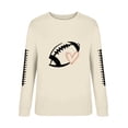 thumbnail image 4 of Jindong Haut Uni à Col Rond à Manches Longues Imprimé Football pour Femme, 4 of 4