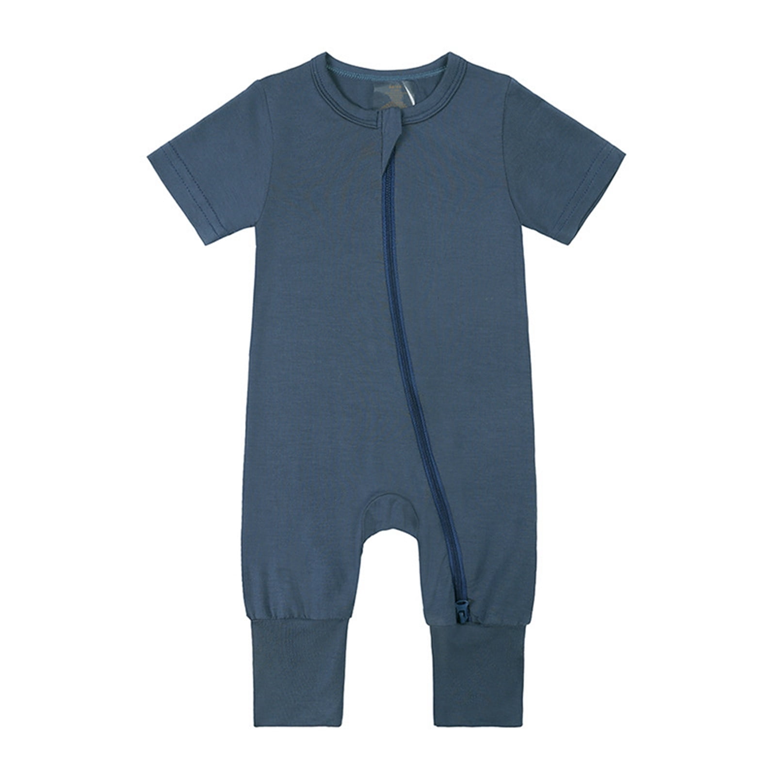 XDZJLR Baby Rompers Boys Footless Pajamas Zipper Short Sleeve Sleeper Jumpsuit