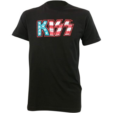 Kiss Men's Americana Logo Short Sleeve T Shirt