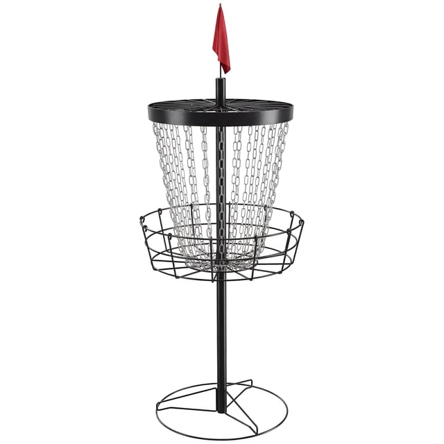 Soozier 24-Chain Practice Basket for Disc Golf Target Stand Black & Silver
