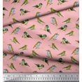 thumbnail image 3 of Soimoi Modal Satin Fabric Flycathcer Bird Print Sewing Fabric Yard 42 Inch Wide, 3 of 5