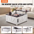 thumbnail image 2 of VEVOR 36" Farmhouse Coffee Table Hinged Lift Top Square Table with  Power Strip, 2 of 9