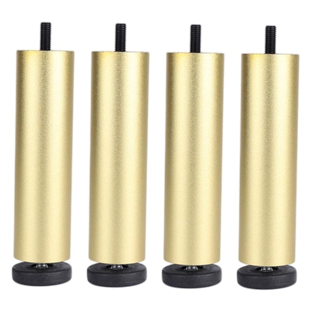 4xFurniture Coffee Table Sofa Bed Couch Dresser Refrigerator Legs Furniture Part Golden 25cm