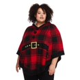 thumbnail image 1 of George Women's Plus Plaid Holiday Poncho, 1 of 6