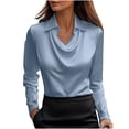 thumbnail image 2 of RKSTN Hauts pour Enseignantes Haut/chemise à Manches Longues à Col Rond Uni pour Femmes, Tenue d'École pour Enseignantes, 2 of 8