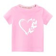 thumbnail image 1 of vdgthytj T-Shirts de la Saint-Valentin pour Tout-Petits Garçons Filles, Enfants, Col Rond Imprimé, Manches Courtes, Hauts, T-Shirt Graphique, Blouse, 1 of 6