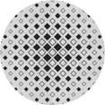 thumbnail image 1 of Ahgly Company Tapis Gris d'Intérieur Lavable à la Machine, Rond, Style Transitionnel, 3 Pieds Rond, 1 of 7