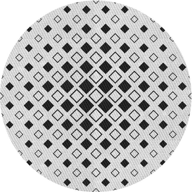Ahgly Company Tapis Gris d'Intérieur Lavable à la Machine, Rond, Style Transitionnel, 3 Pieds Rond