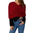 thumbnail image 1 of Womens Men Scarf  Knitting Wrap Sweater Multi-Use Knitted Autumn Winter Solid Color Scarf with Sleeves, 1 of 6