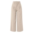 thumbnail image 4 of Kcodviy Women Wide Leg Pants for Women Work Casual for Women Work Business Long Pants Rompers for Women Casual High Waisted Dress Pants Flowy Trousers office, 4 of 5