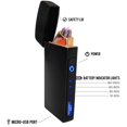 thumbnail image 2 of USB Plasma Lighter Flameless Electric Double ARC Dual Pulse Torch Rechargeable Lithium Power Battery (Infinity - Smooth Black), 2 of 6