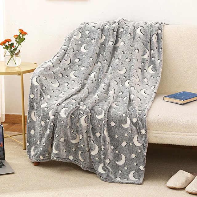Couverture en Molleton Multicolore, Jeté en Polyester Doux et Confortable avec Bordure Double Face, Couverture Sans Charpie pour Usage Intérieur et Extérieur, 100x150 cm, Portable et Légère