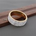 thumbnail image 2 of Weiqiqre Shiny Full Diamond Ring Five Rows Cubic Zirconia Rings CZ Diamond Multi Row Ring Eternity Engagement Wedding Band Ring for Women Discount, 2 of 8