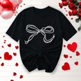 thumbnail image 1 of Offre à Durée Limitée Iumwxz T-Shirts Basiques Décontractés Plissés et Amples pour Femmes Blouses pour Femmes T-Shirts Graphiques à Nœud Col Rond Manches Courtes Hauts Blouse pour Dames Doux et Confortables pour Faire des Courses, 1 of 4