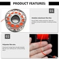 thumbnail image 2 of Transemion Keep Diving FXL-952 Spool Reel Polyester Rope Rotary Reels Outdoor Sports Fishing Accessories with Double End Hook Black 15m, 2 of 6