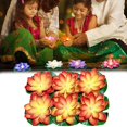 thumbnail image 1 of 6 Pcs Decoration Floating With Lights Plastic Flower Plastic Flower Artificial Traditional Indian Decor For Puja Home Party Decoration, 1 of 9