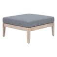 thumbnail image 1 of Linon Morningside Outdoor Acacia Wood Ottoman with Gray Cushion in Natural, 1 of 9