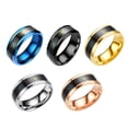 thumbnail image 3 of transemion Couple Rings Delicate Ring Smart Sensor Body Temperature Small Lightness Finger Jewelry Wedding Women Engagement Rose golden 7#, 3 of 7