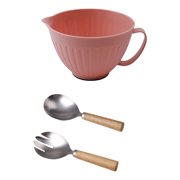 Hearth & Gear Large Capacity Bowl Minimalist Pointed PP Tableware Fork Spoon Baking And Mixing Bowl Kitchen Aid Stand Mixer 5 Quartz Cake Mixer with Bowl And Stand Portable Mixer Stand Toastmaster