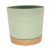 Garden Plant Pots Indoor 9 inch Plastic Planters with Matte Finish - Sturdy Flower Pots with Drainage Hole and Saucer For Succulents Flowers Outdoor