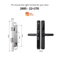 thumbnail image 2 of Door Lock, Tuya App Waterproof Smart Door Lock Aluminum Sliding Biometric lock fingerprint door handle Digital Keyless Glass lock ,Easy to Install, 2 of 7
