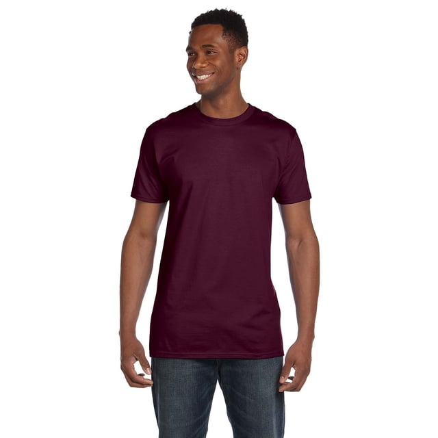 Hanes T-Shirt à Col Ras du Cou en Coton Ringspun Nano-T pour Hommes, Style 4980
