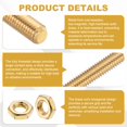 thumbnail image 4 of Uxcell 2 Sets Brass Fully Threaded Rod, M4x0.7mm Pitch Right Hand Threads Studs with Solid Brass Hex Nuts, 120mm/5" Long Threaded Screw Rods Fasteners for Anchors Bolts Hangers Clamps, 4 of 7