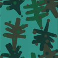 thumbnail image 1 of Ahgly Tapis d'Intérieur Lavable en Machine Carré Transitionnel Vert Sarcelle Profond, 7 Pieds Carré, 1 of 7