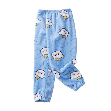 WEAIXIMIUNG Baby Pants 0-3 Months Brown Toddler Children Pants Winter Girls Boys Trousers Cartoonprinted Warm Pants