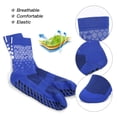 thumbnail image 4 of Graflsoa Hexagon Mesh Design Soccer Socks with Cushioned Sole, Grey - Chinlon & Spandex, Size 38-45, Multi-Color Options, 4 of 6
