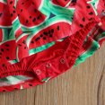 thumbnail image 4 of Kmbangi Baby Watermelon Print Clothes Set, Deep V-neck Jumpsuit+Headband, 4 of 7