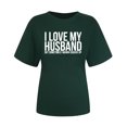 thumbnail image 5 of Meichang T-Shirts Cœur d'Amour pour Femmes T-Shirts de la Saint-Valentin Imprimé Cœur T-Shirts de Vacances Hauts de la Saint-Valentin Manches Courtes Col Rond Blouses, 5 of 5