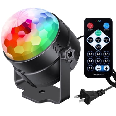 EGNMCR Lumières Disco Lumières de Fête Lumière Stroboscopique Projecteur LED Activé par le Son Éclairage de Scène avec Télécommande pour Fêtes d'Anniversaire Bar KTV Danse Noël Mariage Lumière de Scène