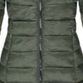 thumbnail image 3 of Fankiway Veste Décontractée Mi-Longue à Capuche à Manches Longues pour Femme avec Petit Imprimé Style Vert Armée TG, 3 of 4
