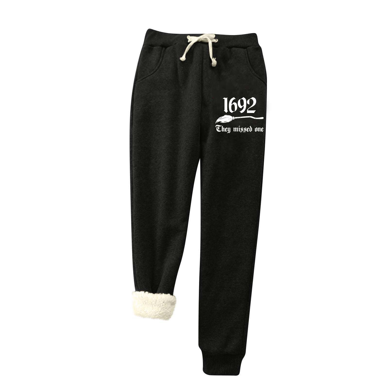 Womens' Warm Legging plus Size 50% Off on Clearance Printed Leggings With Elastic Drawstring Pockets And Thick Insulation Pants