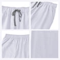 thumbnail image 4 of yardsong Pantalon Médical de Jogging Extensible Taille Haute pour Femmes - Cordon de Serrage, Léger, Bas Resserré, Athlétique, Blanc, P, 4 of 8