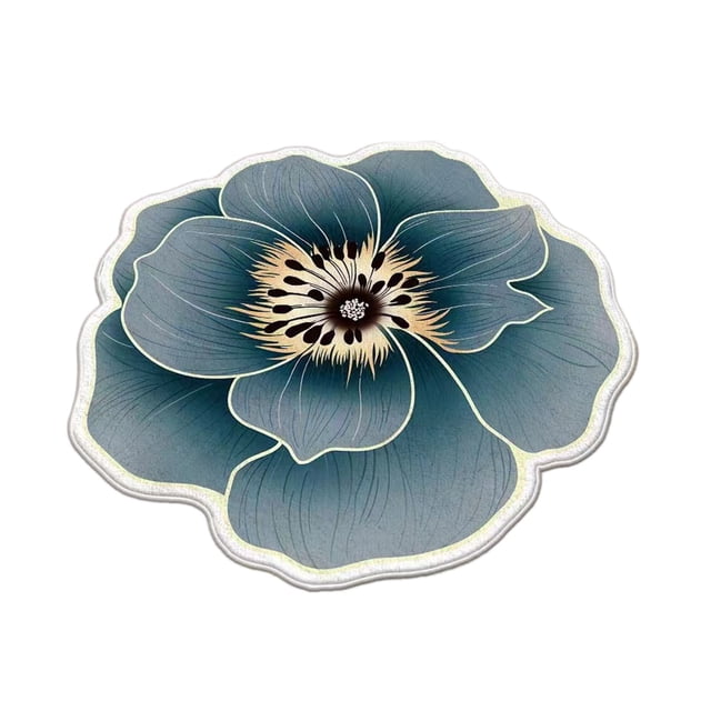 Rbaofujie Modern Rug Plain Flower Shape Easy Care Living Room Carpet Large Area Washable Bedroom Carpet Washable Home Absorbent Carpet Room Rugs for Bedroom