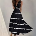 thumbnail image 3 of DEELLEEO Robe d'Automne pour Femmes! Robe de Cocktail Grande Taille Portefeuille Décolleté en V Profond Sans Manches à Fleurs Robes Évasées Ligne A Bohème Maxi Fête Invitée de Mariage Robes, 3 of 5