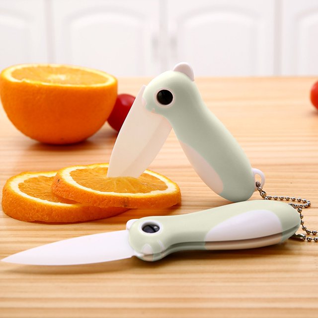 FHBVT Foldable Ceramic Knife, Compact Folding Fruit Knife for Effortless Slicing and Easy Storage, Sharp Blade Ideal for Vegetables and Fruits, Perfect for Kitchen, Travel, and Small Spaces