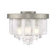 thumbnail image 1 of Ciara 3-Light Flush Mount in Peruvian Silver with Hammered Water Glass, 1 of 1