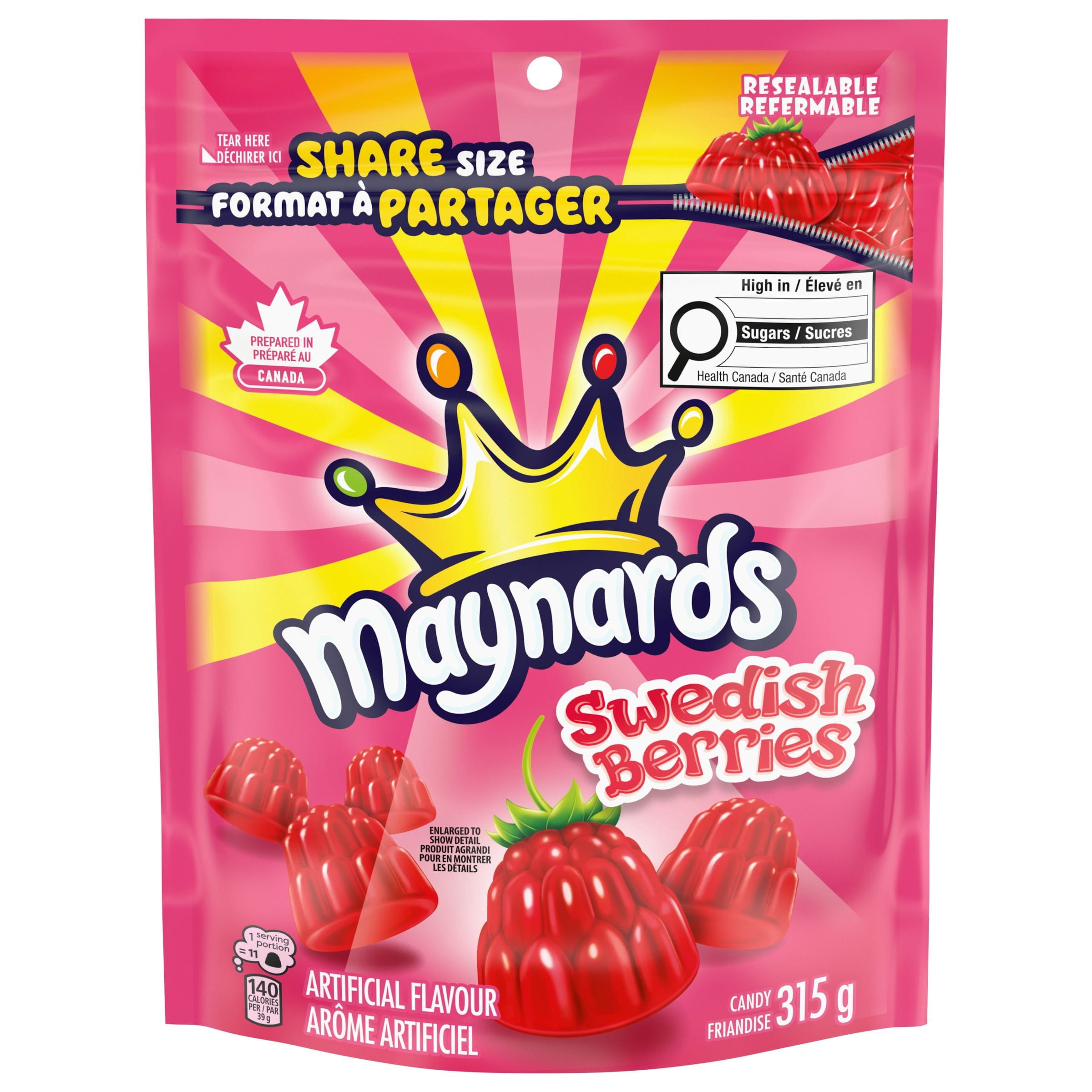 Maynards, Swedish Berries Candy, Gummy Candy, Sharing Size