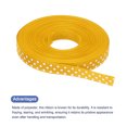 thumbnail image 3 of Uxcell Grosgrain Ribbons with White Dots Ribbon Bow Decoration Crafts Gift Wrapping Wedding Orange Yellow 10 Yards 3/8 Inch, 3 of 7