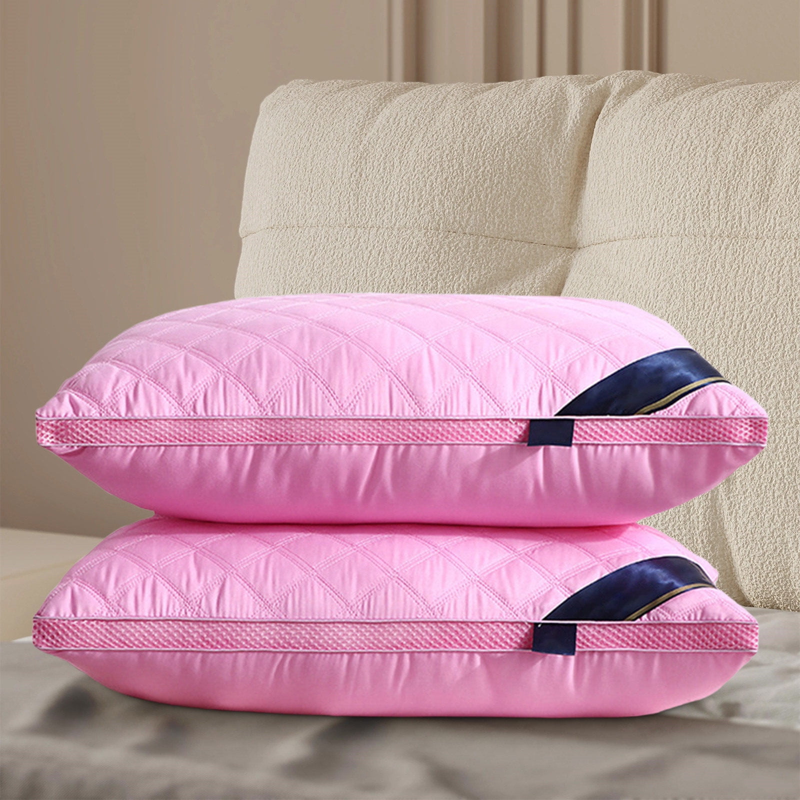 EGNMCR Bedding Size Bed Pillow White Cool Hotel Quality Corner Propped Pillow For Back Flat Or Side Sleeping Pillows Pillows