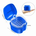 thumbnail image 2 of Toothpaste Denture Bath Case Cup Box Holder Storage Soak Container With Strainer Basket For Travel Cleaning, Tooth care for Women, 2 of 4