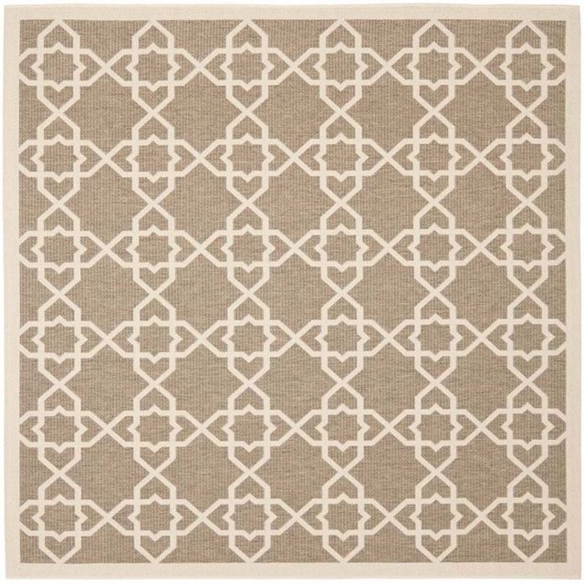 Safavieh Courtyard Brown Indoor Outdoor Rug - Square 7'10"