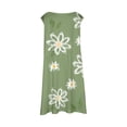 thumbnail image 5 of PMVFHDE Tenue d'Été pour Filles Mode Filles Mignonne Printemps et Été Imprimée Col Rond Sans Manches Robe Décontractée (3), Vert Menthe, 11-12, 5 of 5