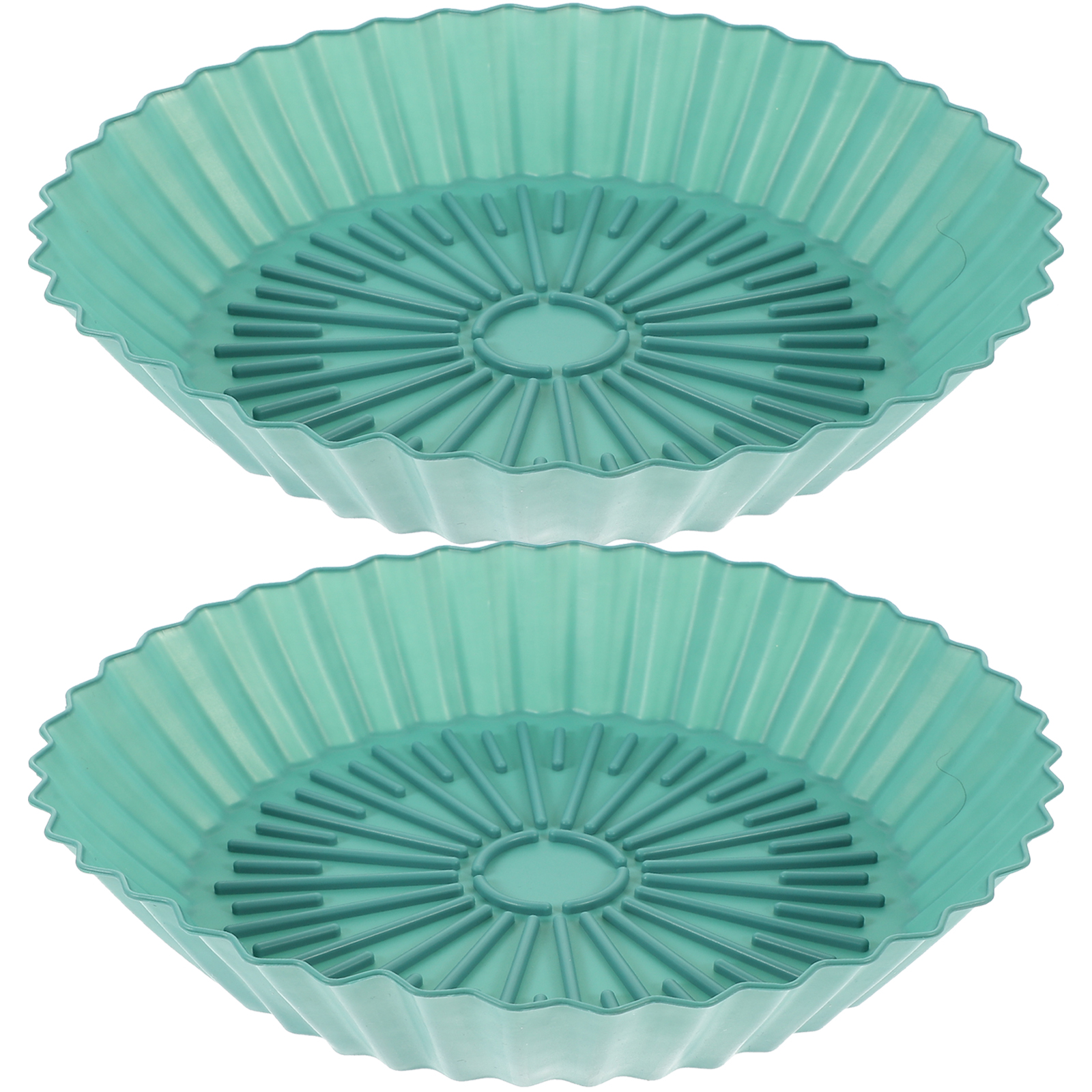 2 Pcs Casserole en Silicone pour Friteuse à Air Chaud Doublure en Silicone pour Friteuse à Air Panier Réutilisable pour Friteuse à Air Accessoires de Cuisson pour Friteuse à Air