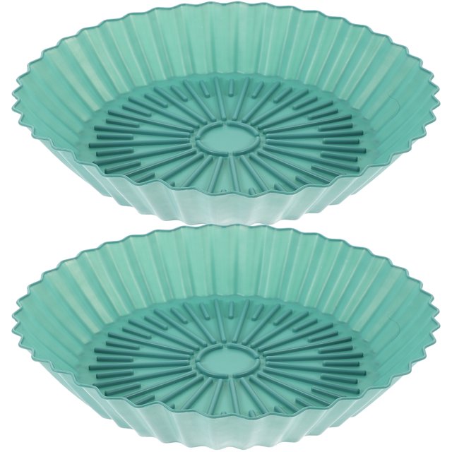 2 Pcs Casserole en Silicone pour Friteuse à Air Chaud Doublure en Silicone pour Friteuse à Air Panier Réutilisable pour Friteuse à Air Accessoires de Cuisson pour Friteuse à Air